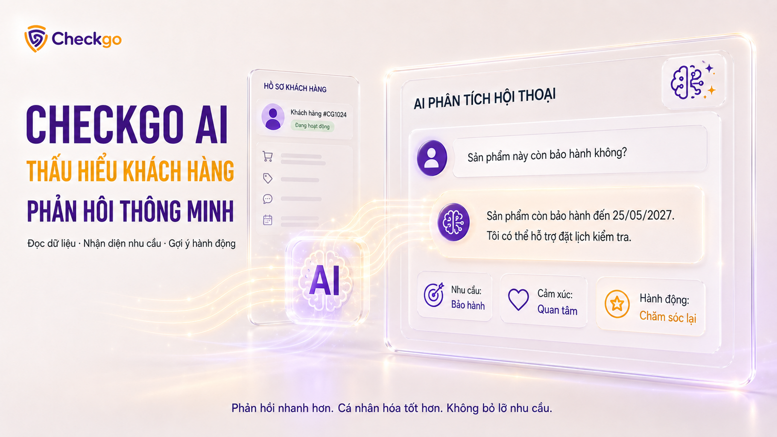 Checkgo AI thấu hiểu và phản hồi khách hàng thông minh | GOBI