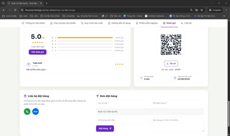 Cách lấy mã QR Checkgo và đưa lên bao bì