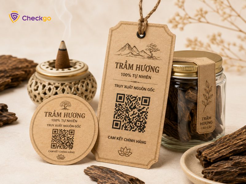 Tem QR truy xuất trầm hương cần có thông tin gì phía sau?