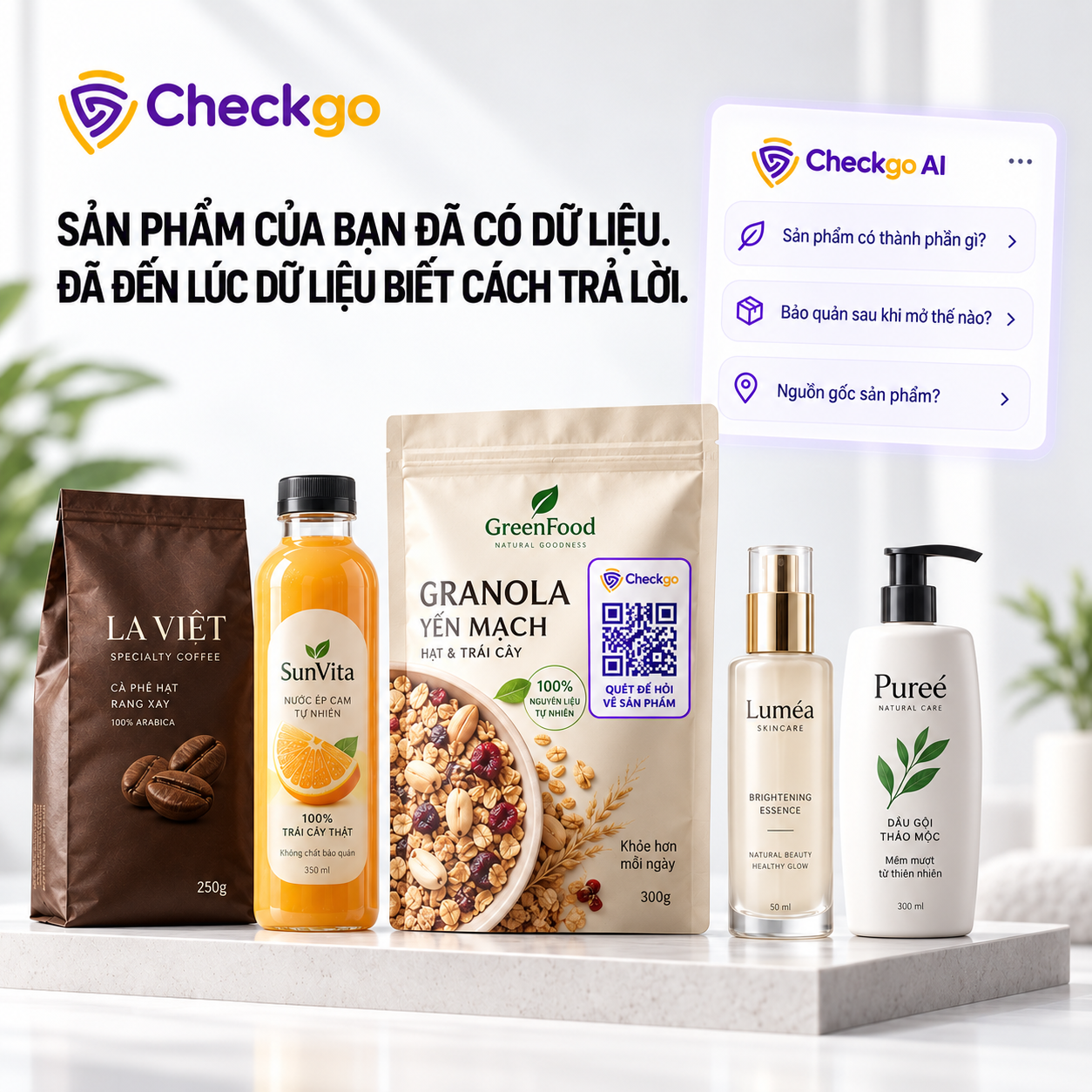 Checkgo AI cho FMCG kết nối sản phẩm và khách hàng qua QR