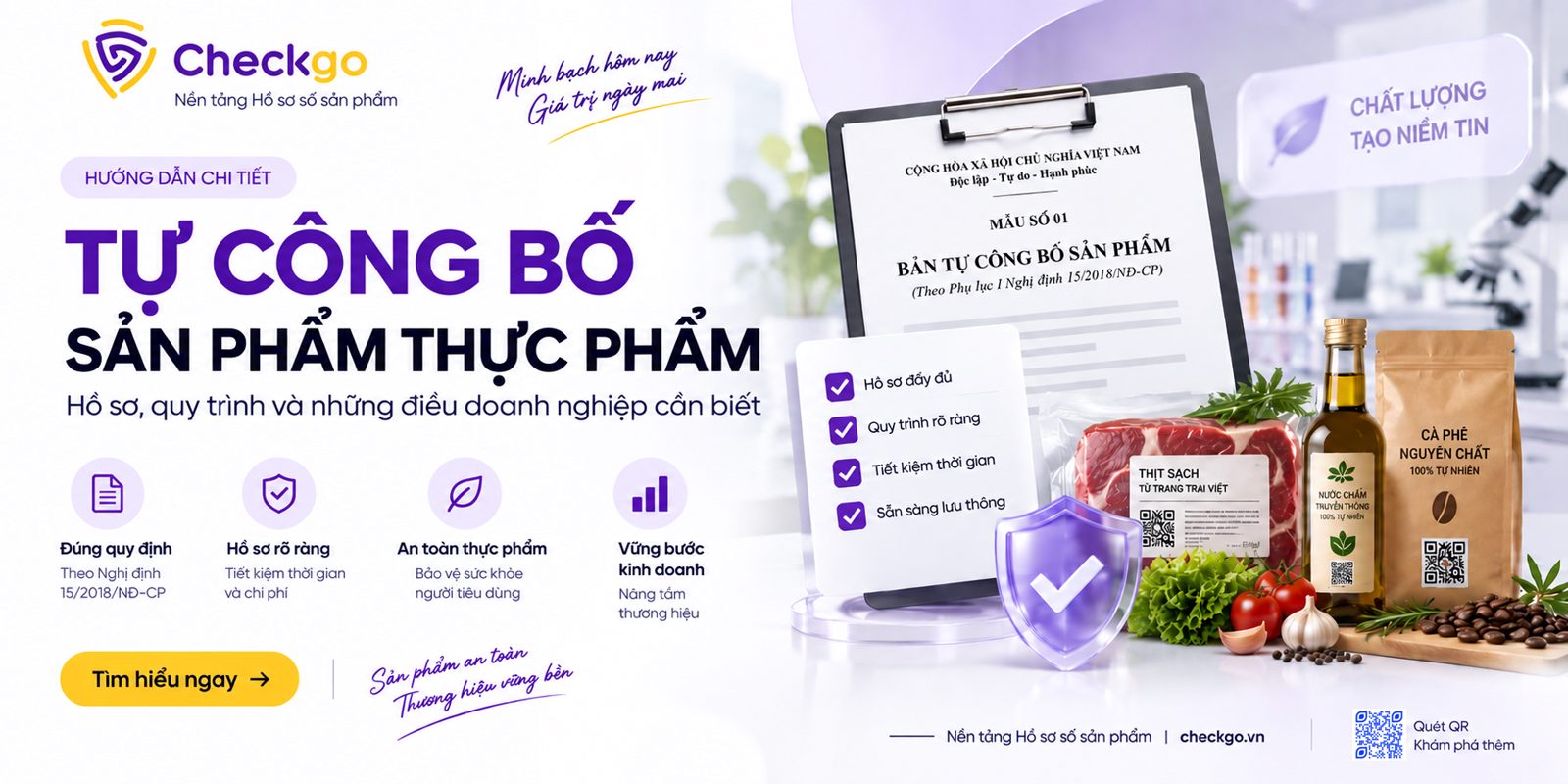 Tự công bố sản phẩm thực phẩm | Checkgo