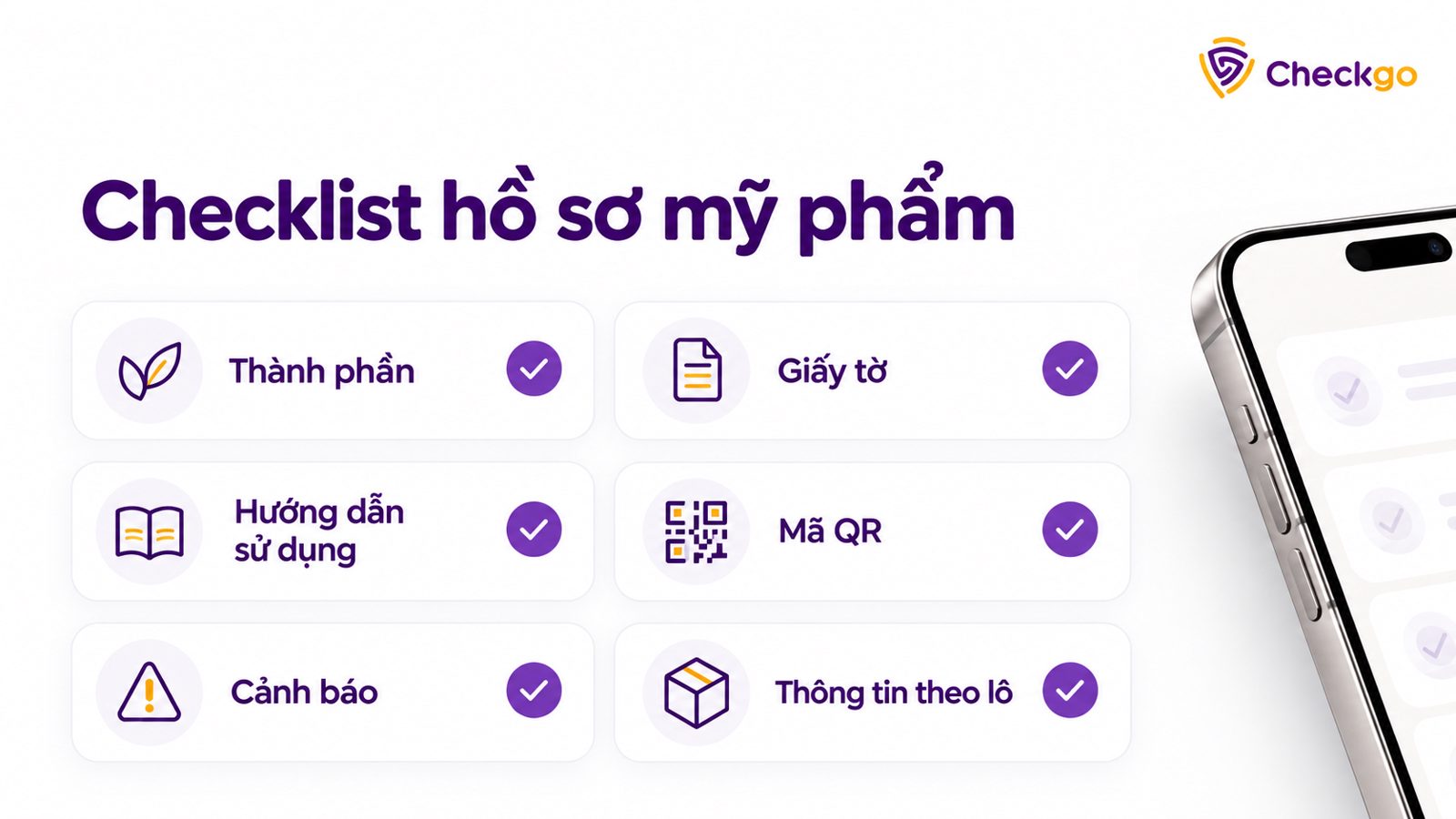 Check list truy xuất dành cho thương hiệu mỹ phẩm nhỏ