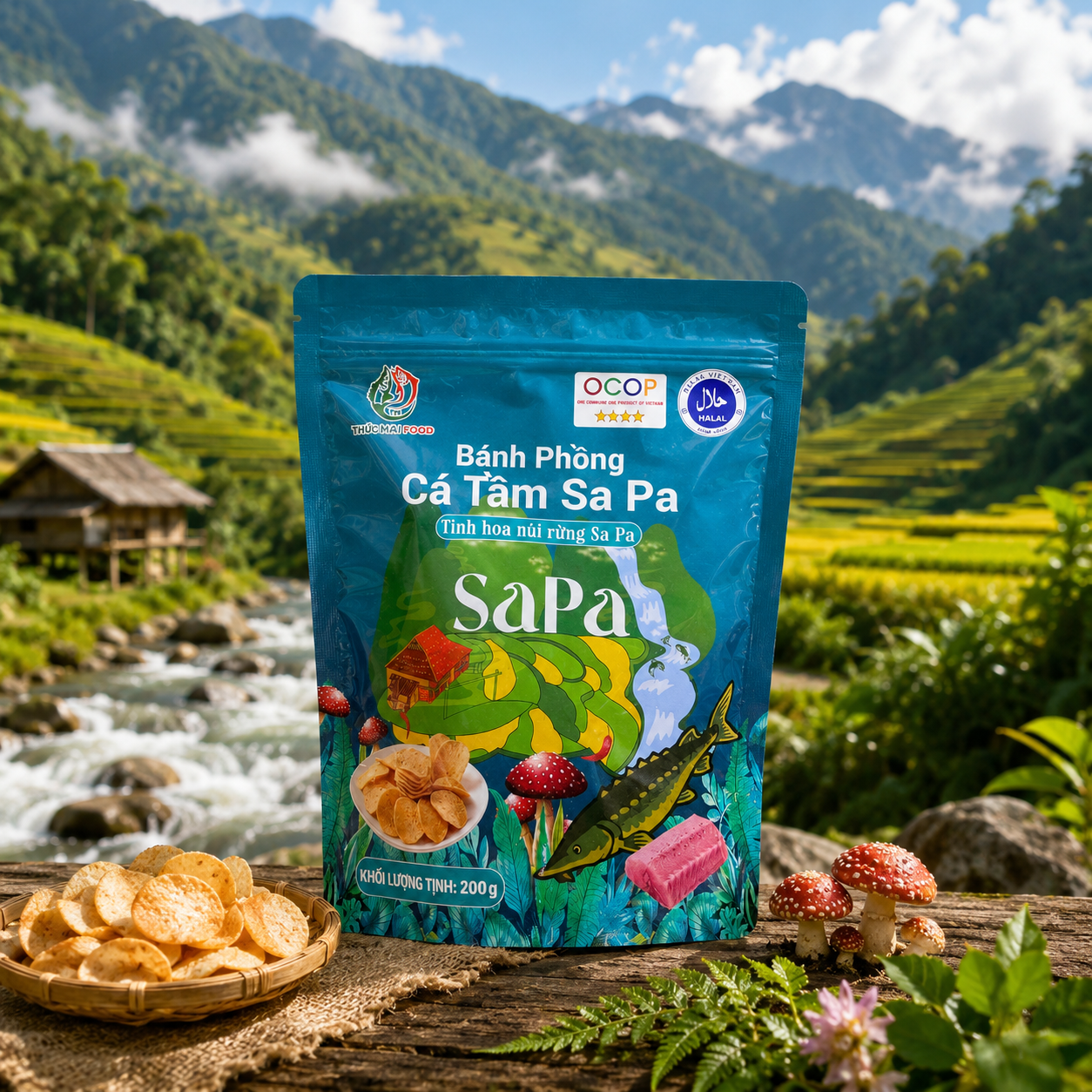 Bánh Phồng Cá Tầm Sa Pa