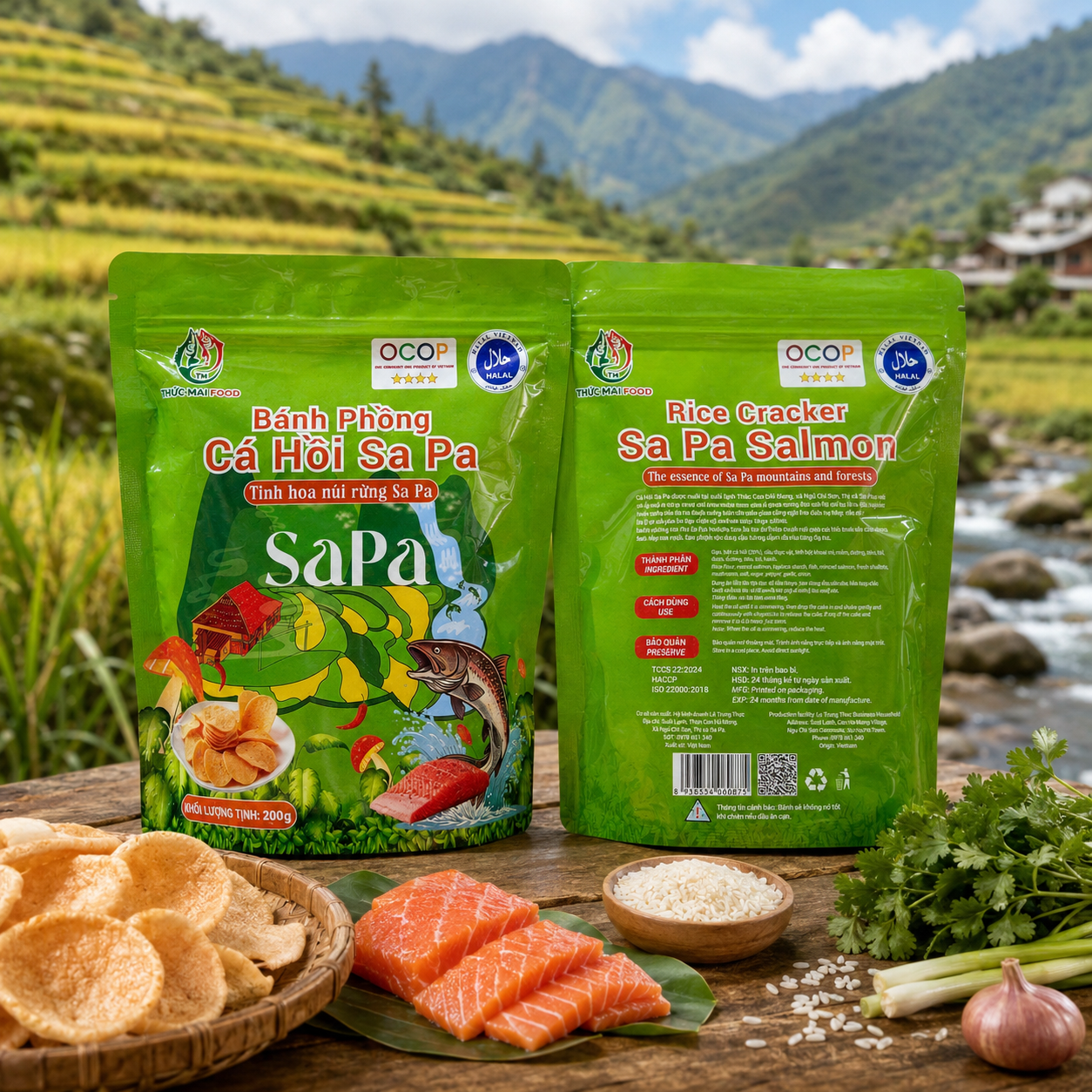 Bánh Phồng Cá Hồi Sa Pa